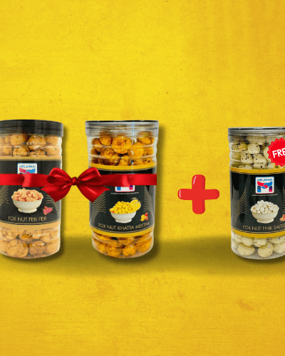 Melanam Roasted Fox Nuts Combo | Peri Peri + Khatta + FREE Salted Makhana