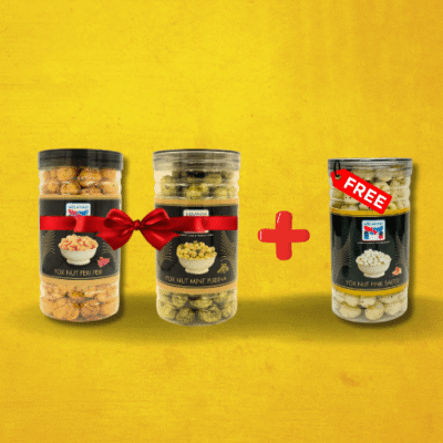 Melanam Fox Nuts Combo Pack | Peri Peri, Mint Pudhina & Pink Salted | Healthy Snack