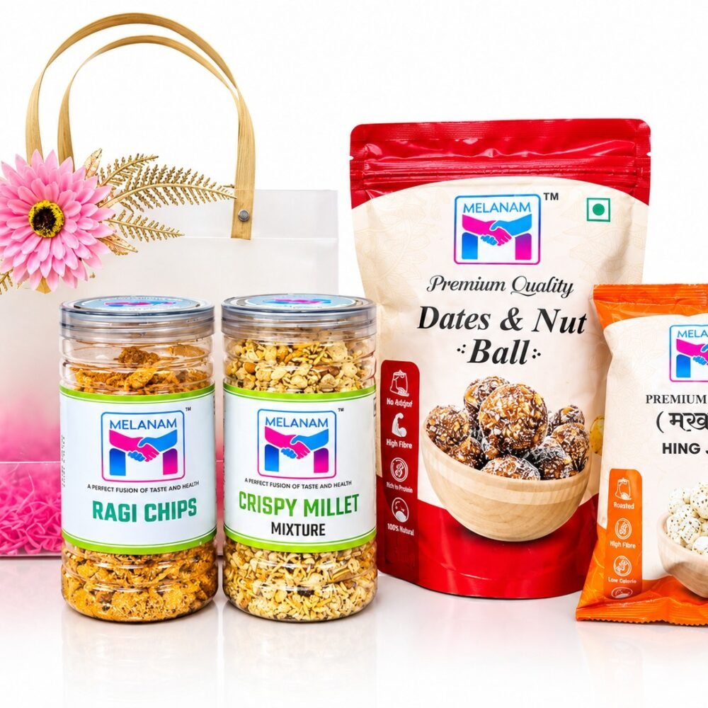 4-in-1 Healthy Millet Snack Pack – Crispy Millet Mixture, Ragi Chips & More