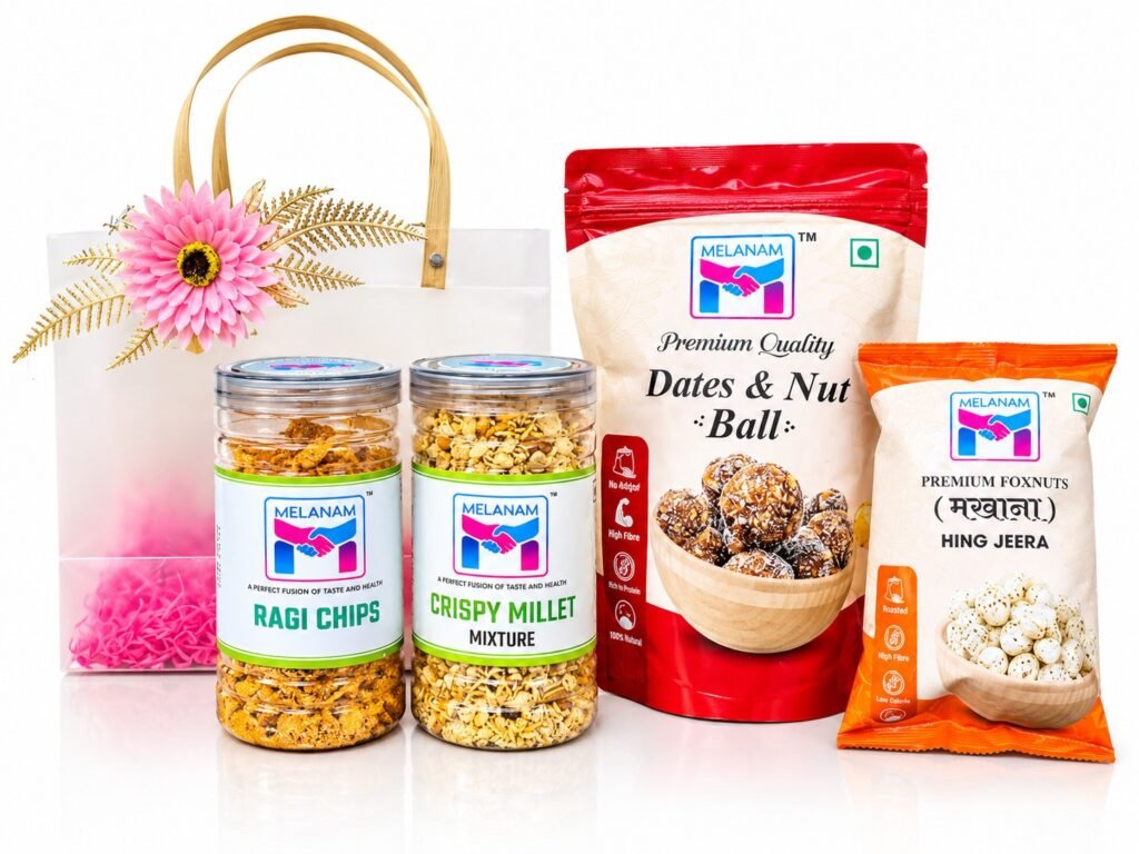 4-in-1 Healthy Millet Snack Pack – Crispy Millet Mixture, Ragi Chips & More