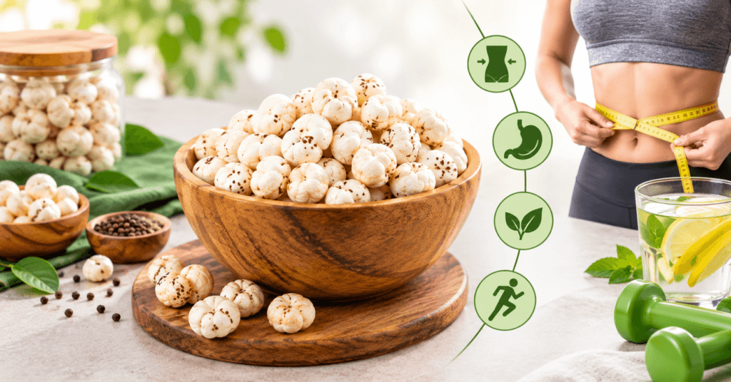 Makhana for weight loss – roasted fox nuts healthy low calorie snack