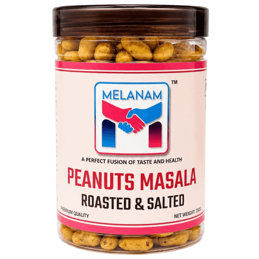Melanam Peanut Masala Roasted & Salted – Spicy High Protein Snack