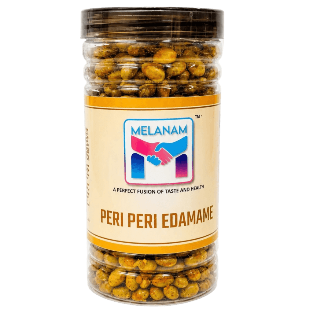 Melanam Peri Peri Edamame – High Protein Spicy Healthy Snack